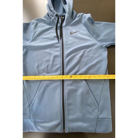 Nike Men's Dri-Fit Blue Athletic Zip-Up Hooded Sweatshirt Jacket - Size Small - Picture 4 of 9